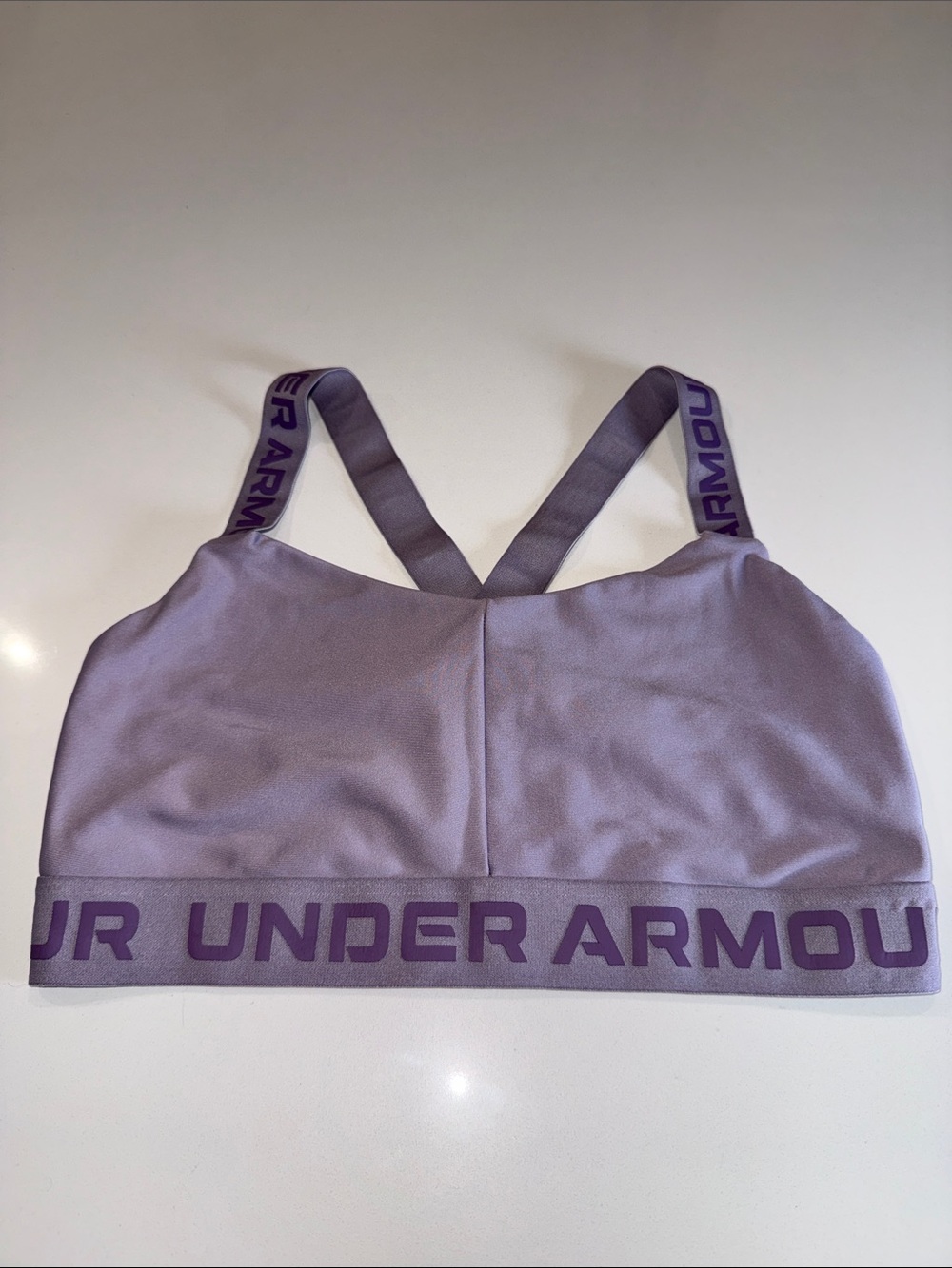 Under Armour Lavender Sports Bra with Branded Band | Size L
